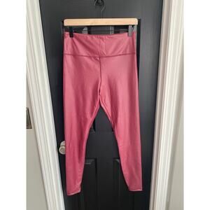 NWT ZYIA Active Cranberry Metallic Lit and Tight High-Rise Leggings 28”-Size 12